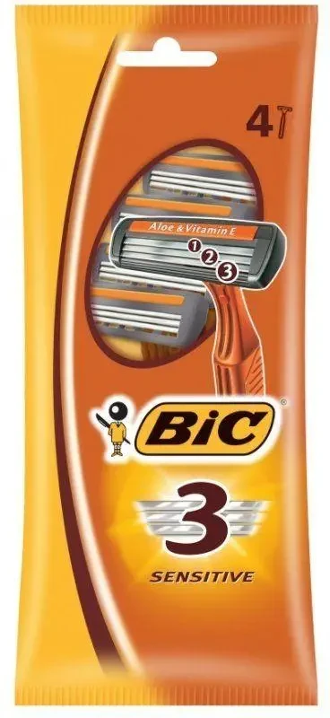 Станки для гоління одноразові BIC 3 Sensitive (4шт.)