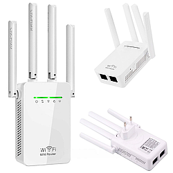 Підсилювач сигналу WiFi, 300 Mbps, 4 антени, PIX-LINK LV WR09 / Бездротовий WiFi репітер / Ретранслятор
