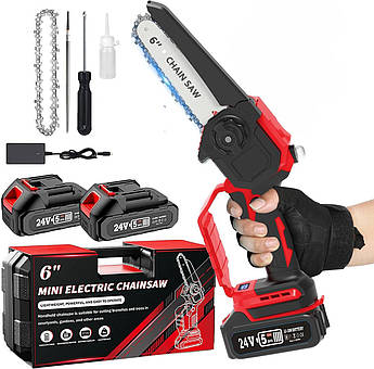 Акумуляторна міні-пила Bisfort [20V 2Ah / 800 Вт / 2 акумулятори]