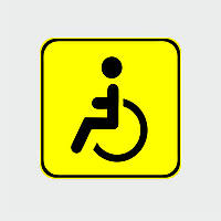 Наліпка/Наклейка на авто "Знак інвалідності" ORACAL