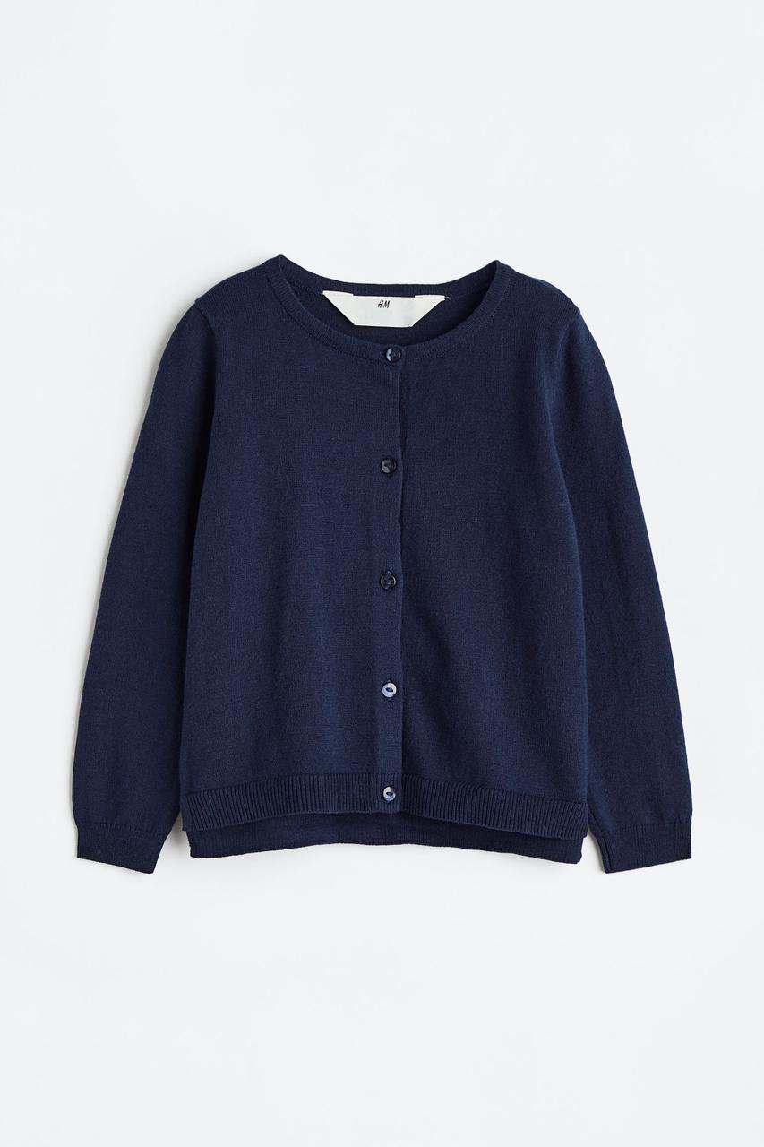 Кардиган для дівчинки темно-синій  H&M  134/140см