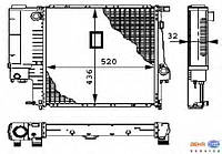 Радиатор охлаждения двигателя Nissens BMW 5 (E34)