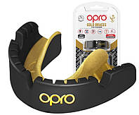 Капа OPRO Gold Braces под брекеты взрослая (вик 11+) Blackl/Gold (art.102506001)