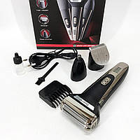 Машинка мужская для бритья GEMEI GM-598 | Электробритва с насадками для бороды | Бритва триммер AX-225 для
