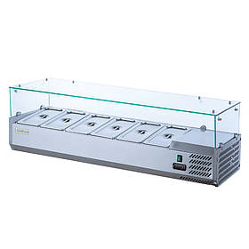 Холодильна вітрина для топінгу GoodFood GF-VRX1500/380-H6C 6хGN1/3 ємностей