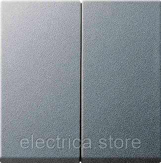 Клавіша подвійна System 55 алюміній Gira 029526, фото 1