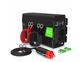 Перетворювач напруги інвертор Green Cell 12 V на 230 V 300 W/600 W Чистий синус (INV05DE) AS