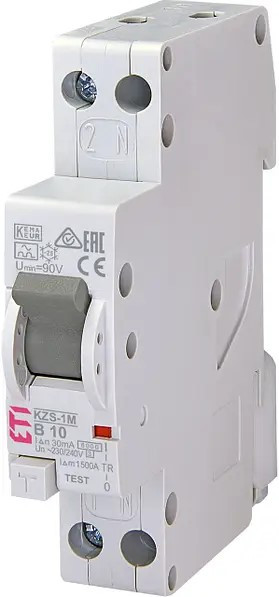 Вимикач KZS 1M SUP B 10/0,03 тип A (6kA) (верхнє підлк)