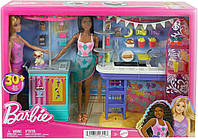 Barbie Beach Boardwalk HNK99 Mattel Барбі Лялька набір Пляжна набережна з кіоском їжі та морозива