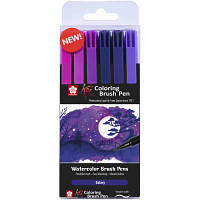 Художній маркер KOI набір Coloring Brush Pen, GALAXY 6 кольорів (8712079448721)
