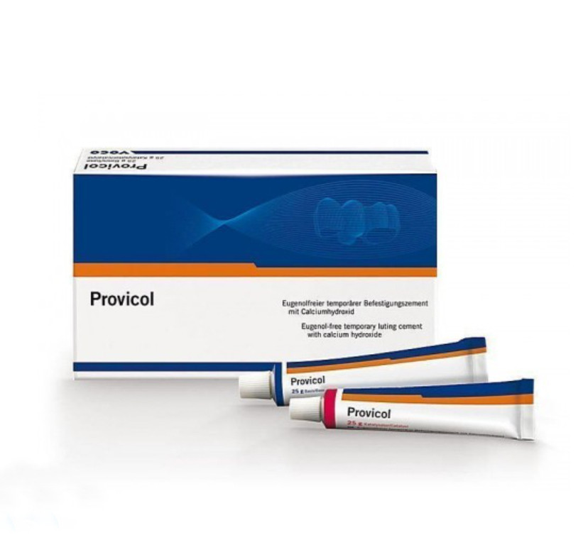 Provicol (провікол), цемент для тимчасової фіксації без-евгенольний. Пак.: 25г+25г, № 1078