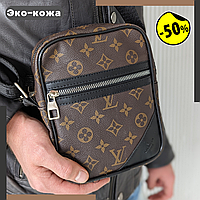 Кожаные сумки Louis Vuitton Мужская сумка louis vuitton квадратик Мужская бананка Луи Витон