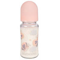 Оригінал! Бутылочка для кормления Baby-Nova Декор, с широким горлышком, 230 мл, персиковый (3966385) |