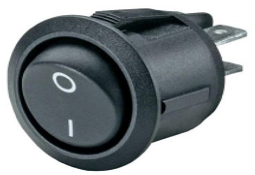 Кнопка кругла ON-OFF чорна SB-08B Biom