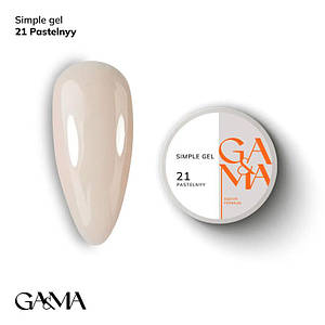 Гель для зміцнення та нарощування GaMa Simple Gel №021 Pastelnyy 30 мл