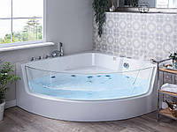 Гидромассажная ванна Марина 1350 x 1350 мм белая Красивая ванна со светодиодной подсветкой Стильная ванна