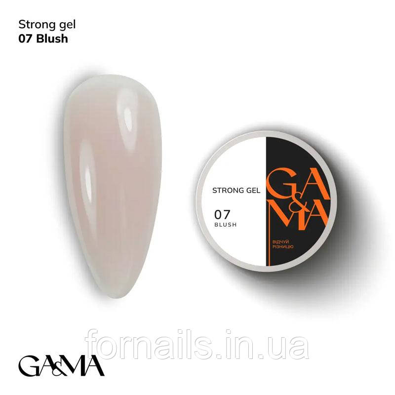 Гель для зміцнення та нарощування GaMa Strong Gel №007 Blush 30 мл, фото 1