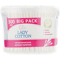 Оригінал! Ватные палочки Lady Cotton в банке 300 шт. (4823071643930) | T2TV.com.ua