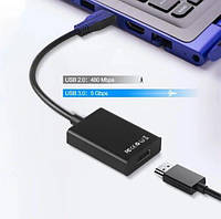 Адаптер с USB 3.0 на HDMI PC LCD HDTV внешняя видеокарта для подключения дополнительного монитора Код/Артикул
