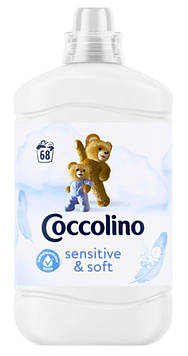 Кондиціонер для білизни Coccolino Sensitive & Soft, 1.7 л (68 прань)