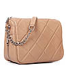 Сумочка жіноча шкіряна стьобана на ланцюжку ALEX RAI 2034-9 camel, фото 3
