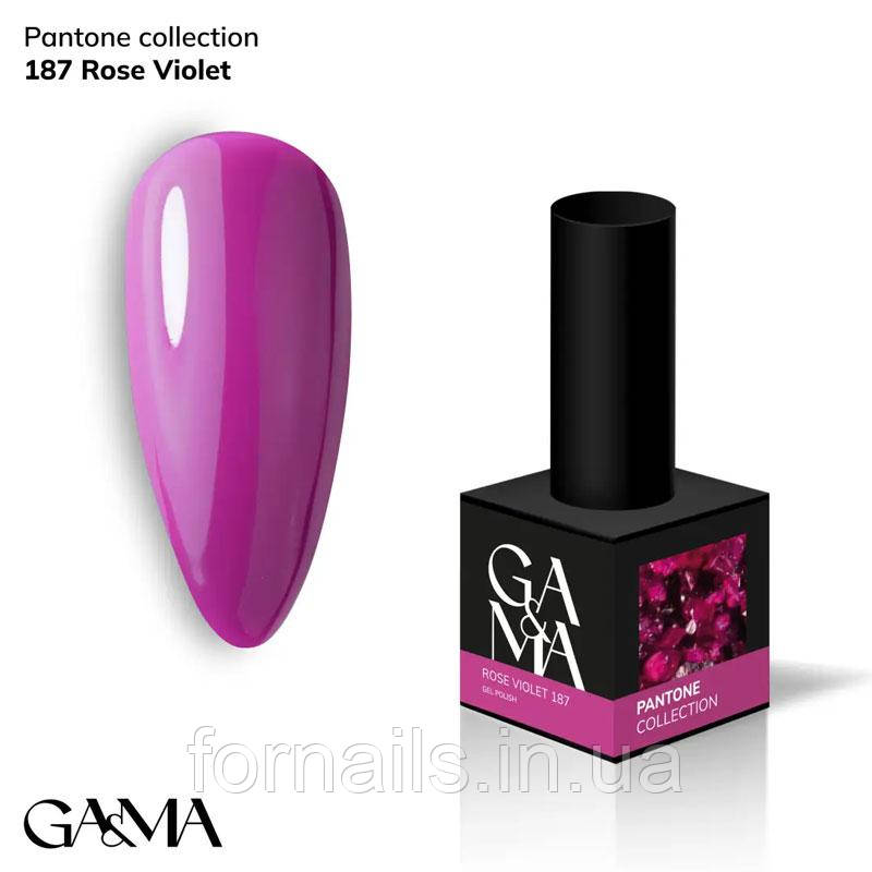 Гель-лак GaMa Gel Polish Pantone Сollection №187 Rose Violet 10 мл