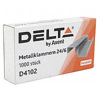 Скобы для канцелярского степлера №24/6, up to 30 sheets, 1000 шт Delta by Axent (D4102) - Топ Продаж!