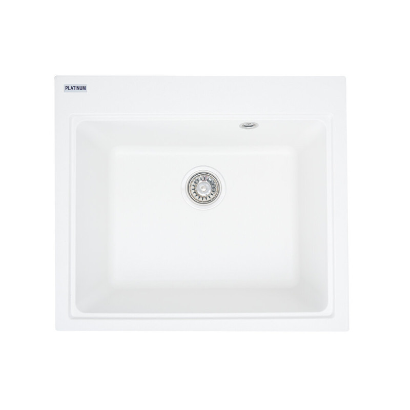 Кухонна мийка Platinum 5852 VESTA матова Білосніжний, фото 1