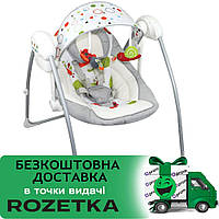 Детское кресло-качалка FreeON (5-точечная система ремней безопасности) RELAX White-Grey 60700 Бело-серая