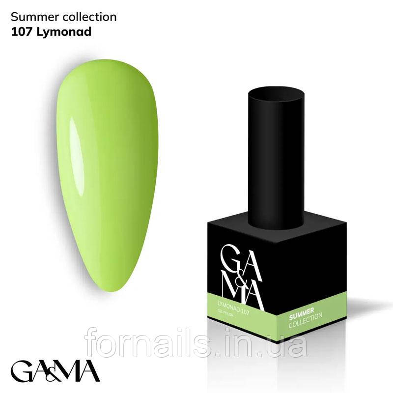 Гель-лак GaMa Gel Polish Summer collection 107 Lymonad 10 мл
