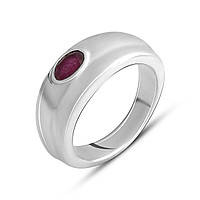 Серебряное кольцо OgoSilver с натуральным рубином 0.4ct, вес изделия 5,06 гр (2140450) 18 размер
