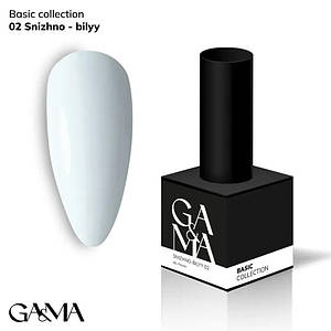 Гель-лак GaMa Gel Polish Basic collection 002 snizhno-bilyy 15 мл