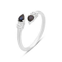 Серебряное кольцо OgoSilver с натуральным сапфиром 0.38ct, вес изделия 1,78 гр (2150565) 18 размер