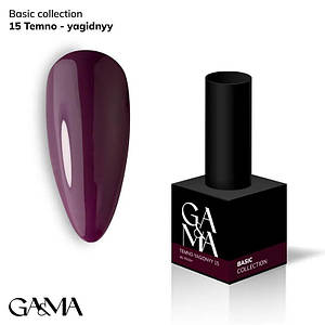 Гель-лак GaMa Gel Polish Basic collection 015 temno-yagidnyy 10 мл
