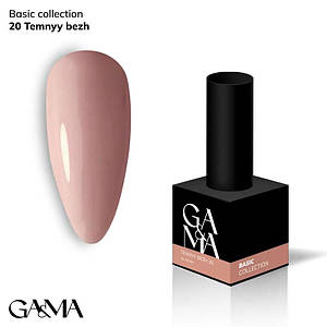 Гель-лак GaMa Gel Polish Basic collection 020 temnyy bezh 10 мл