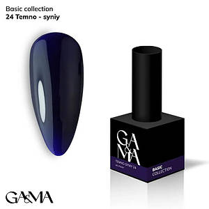 Гель-лак GaMa Gel Polish Basic collection 024 temno-syniy 10 мл