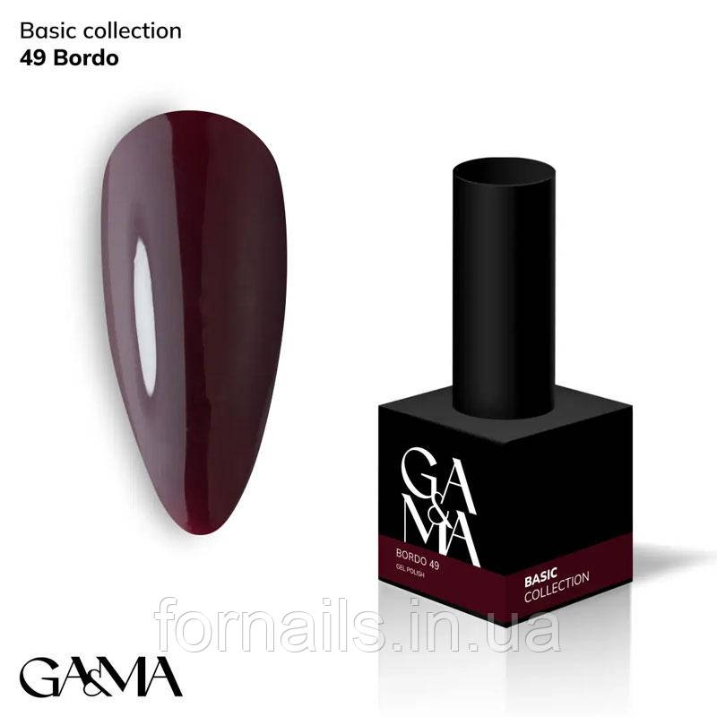 Гель-лак GaMa Gel Polish Basic collection 049 bordo 10 мл