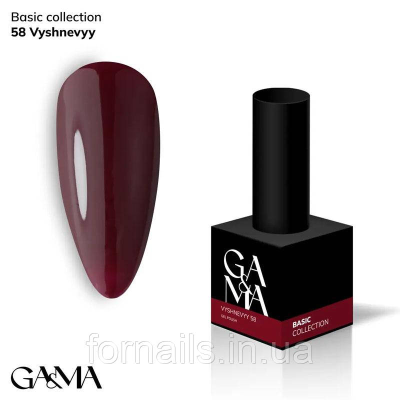 Гель-лак GaMa Gel Polish Basic collection 058 vyshnevyy 10 мл