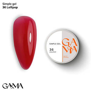 Гель для зміцнення та нарощування GaMa Simple Gel №036 Lollipop 15 мл