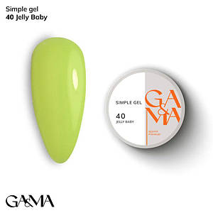 Гель для зміцнення та нарощування GaMa Simple Gel №040 Jelly Baby 30 мл