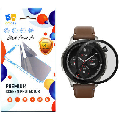 Скло захисне Drobak Amazfit GTR 4 Black Frame A+ (323215)