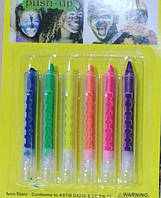 Грим карнавальний неон у олівці, 6 кольорів, фарби для обличчя