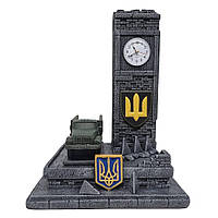 Интересный подарок для кума с часами "Украинский ЗИЛ-131", Военный декор с часами и моделью автомобиль ЗИЛ-131