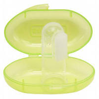 Оригінал! Детская зубная щетка Baby Team силиконовая щетка-массажер с контейнером (7200_салатовый) |