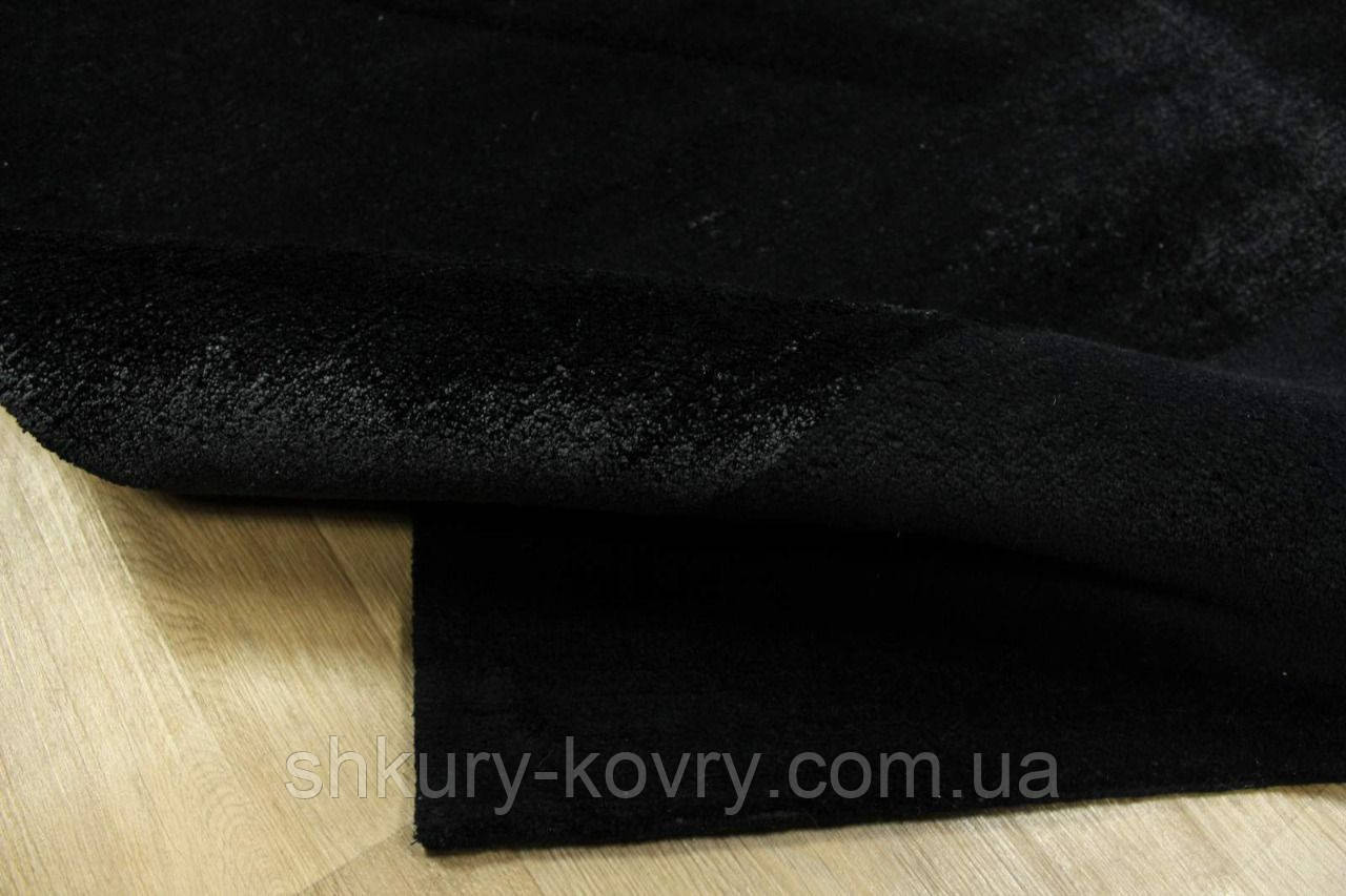 Черный тибетский ковер из шерсти и бамбукового шелка - фото 4 - id-p411118450