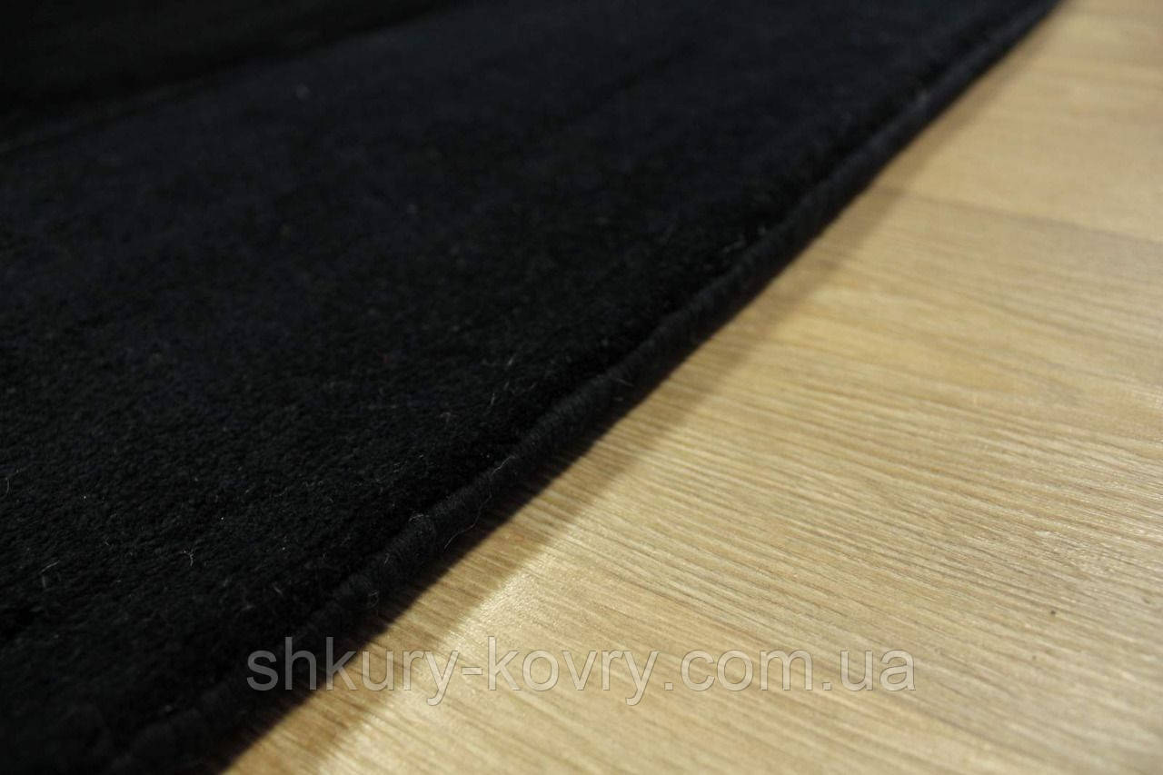 Черный тибетский ковер из шерсти и бамбукового шелка - фото 9 - id-p411118450