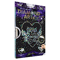 Комплект креативної творчості DAR-01 "DIAMOND ART" (Сови на гілці) ds