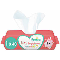 Оригінал! Детские влажные салфетки Pampers Kids Hygiene On-the-go 40 шт. (8006540222089) | T2TV.com.ua