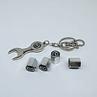 Захисні ковпачки на ніпеля Mazda + ключик-брелок у подарунок! Колір хром, фото 4