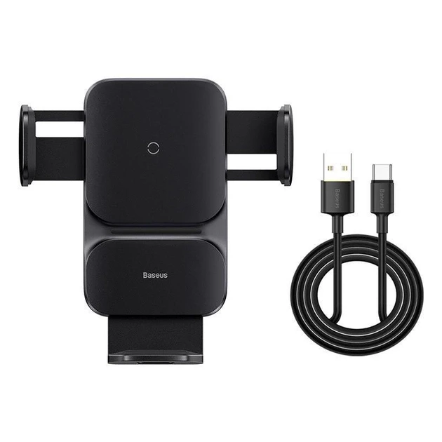 Автомобільний тримач для телефону бездротовою зарядкою Baseus Wireless Charger 15W Чорний